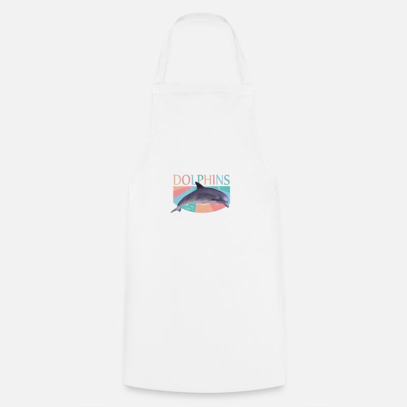 Delfin - Kochschürze - Weiß