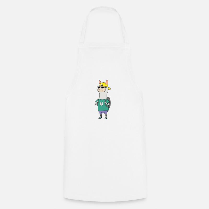 Alpaa Kamel Zootier Sac à dos Cool Alpaca Voyage - Tablier de cuisine - blanc