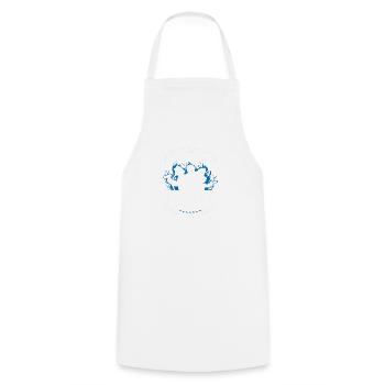 Flames Fire Department Firefighter Firefighter Woman - Cooking Apron - white - Front - AI Model Male 185 dark (185cm)