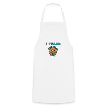 I teach smart cookies to gift teachers - Cooking Apron - white - Front - AI Model Male 185 dark (185cm)