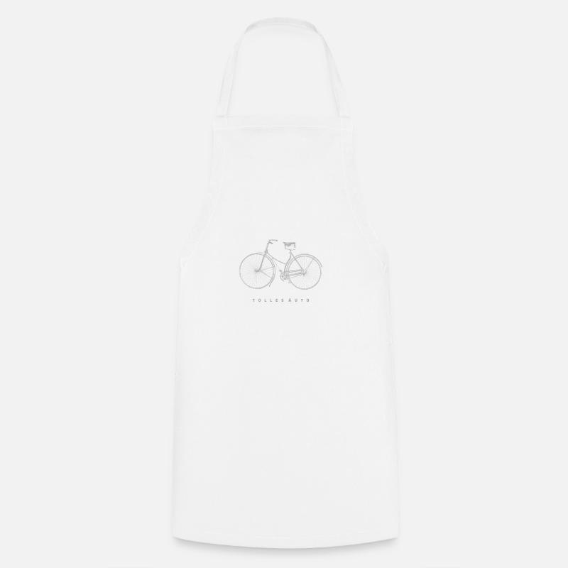 Faire du vélo - Tablier de cuisine - blanc
