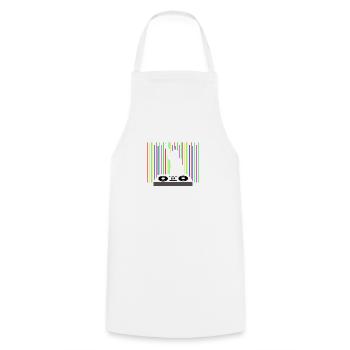 Incroyable lumière de la musique DJ - Tablier de cuisine - blanc - Devant - AI Model Male 185 dark (185cm)