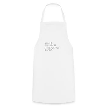 Bester Sprachtherapeut aller Zeiten Geschenk - Kochschürze - Weiß - Vorne - AI Model Male 185 dark (185cm)