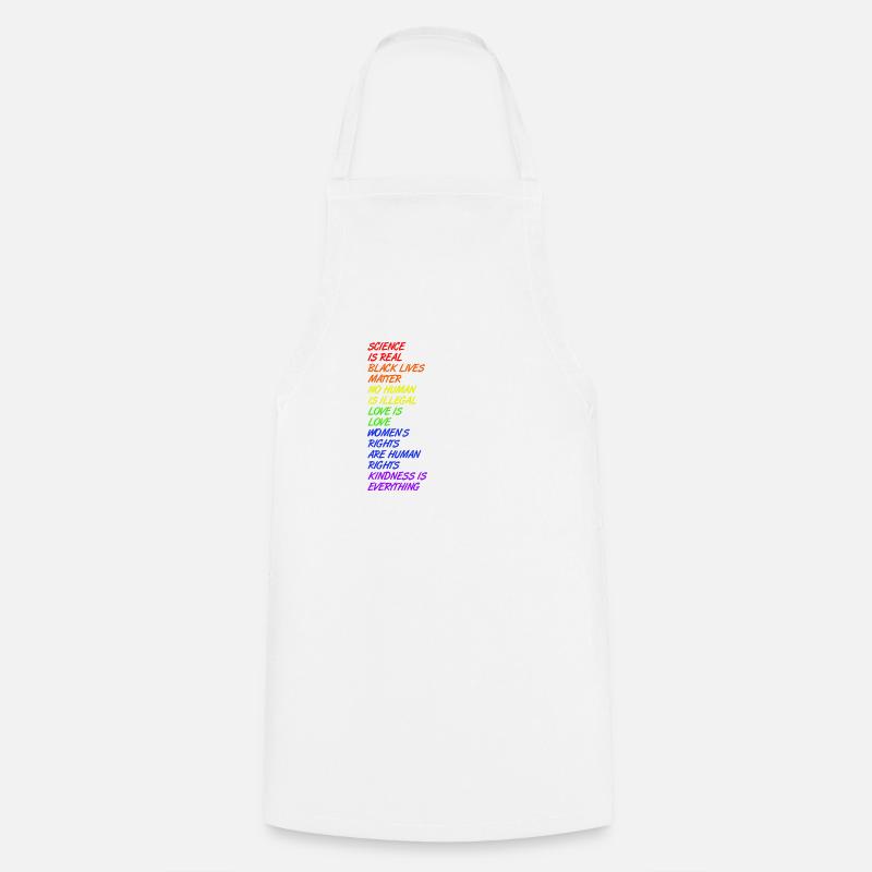 Science is real - LGBT - Cooking Apron - white