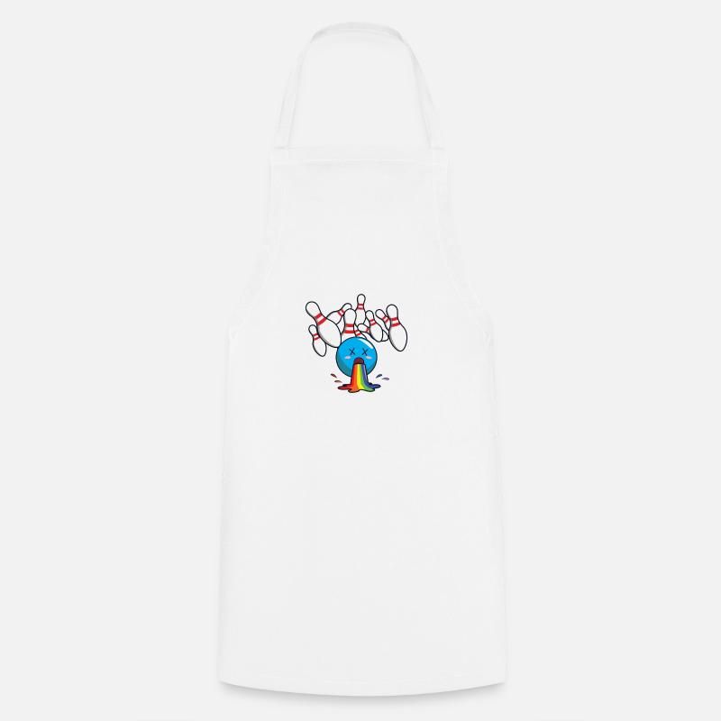 Bowling bowling rainbow - Cooking Apron - white
