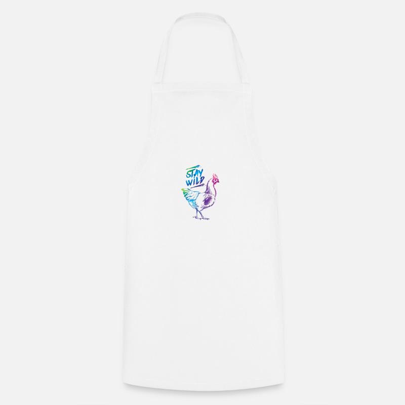 Temps de poulet - Tablier de cuisine - blanc