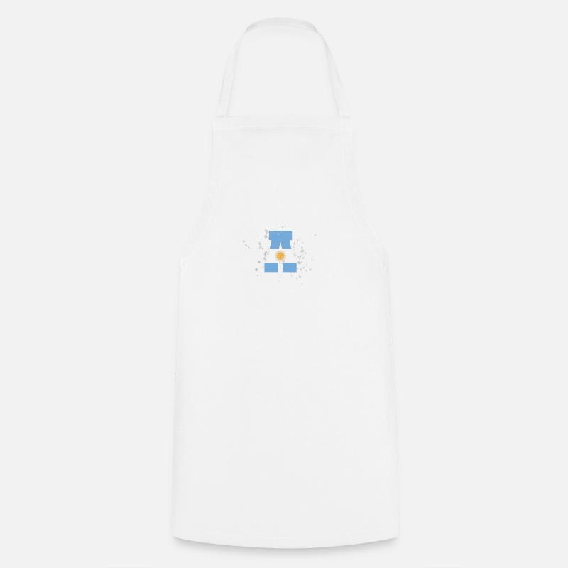 Armoiries du drapeau de l'Argentine - Tablier de cuisine - blanc
