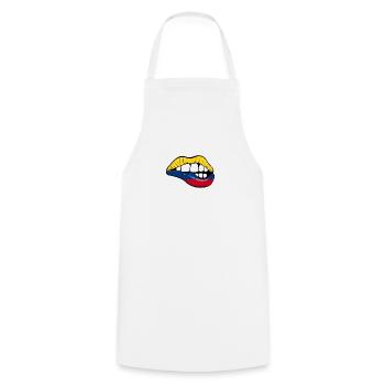 Colombia Football Gift Colombia Fan Sexy - Cooking Apron - white - Front - AI Model Male 185 dark (185cm)