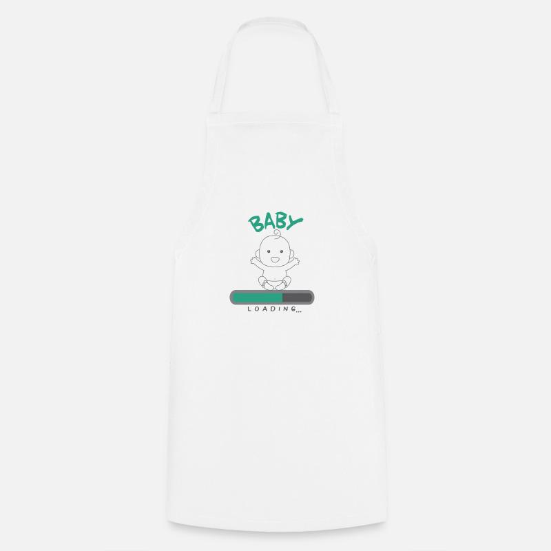 Pregnancy Baby Loading - Cooking Apron - white