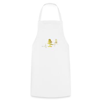 Cadeau de T-shirt d'ECG de Bonsai Bonsai Tree ECG - Tablier de cuisine - blanc - Devant - AI Model Male 185 dark (185cm)