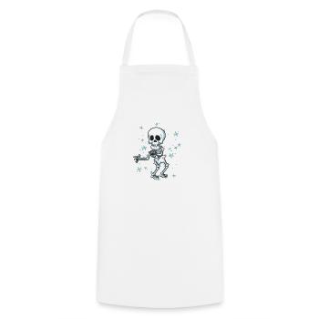 Squelette Halloween Floss comme un patron de soie dentaire - Tablier de cuisine - blanc - Devant - AI Model Male 185 dark (185cm)