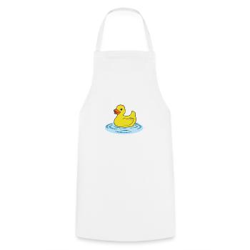 rubber duck - Cooking Apron - white - Front - AI Model Male 185 dark (185cm)
