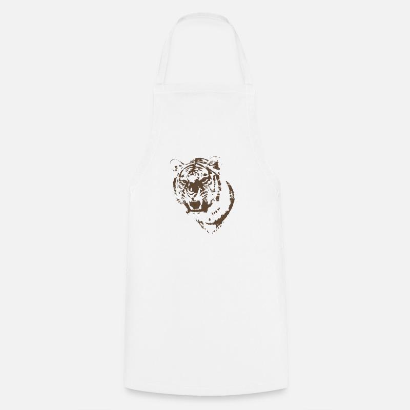 tiger - Cooking Apron - white
