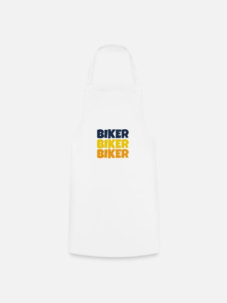 Biker Motorrad - Kochschürze - Weiß