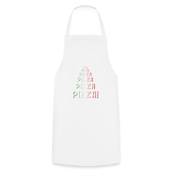 Pizza Pizza Pizza - Tablier de cuisine - blanc - Devant - AI Model Male 185 dark (185cm)