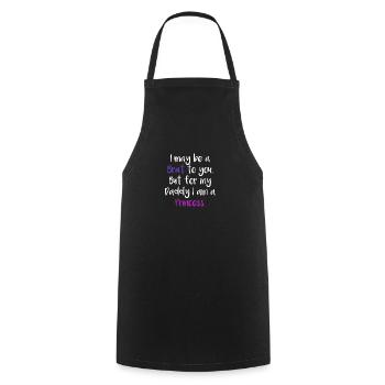 Brat Princess Ageplay DDLG Little Submissive devot - Kochschürze - Schwarz - Vorne - AI Model Male 185 dark (185cm)