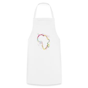 Africa - Cooking Apron - white - Front - AI Model Male 185 dark (185cm)