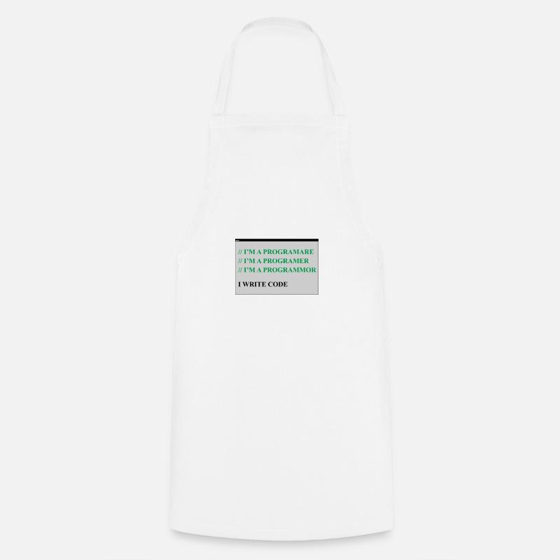 computer - Cooking Apron - white