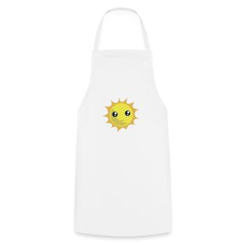 Soleil souriant - Tablier de cuisine - blanc - Devant - AI Model Male 185 dark (185cm)