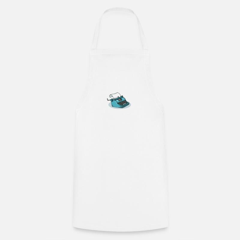 Typewriter Writing Author Copywriter Book - Cooking Apron - white