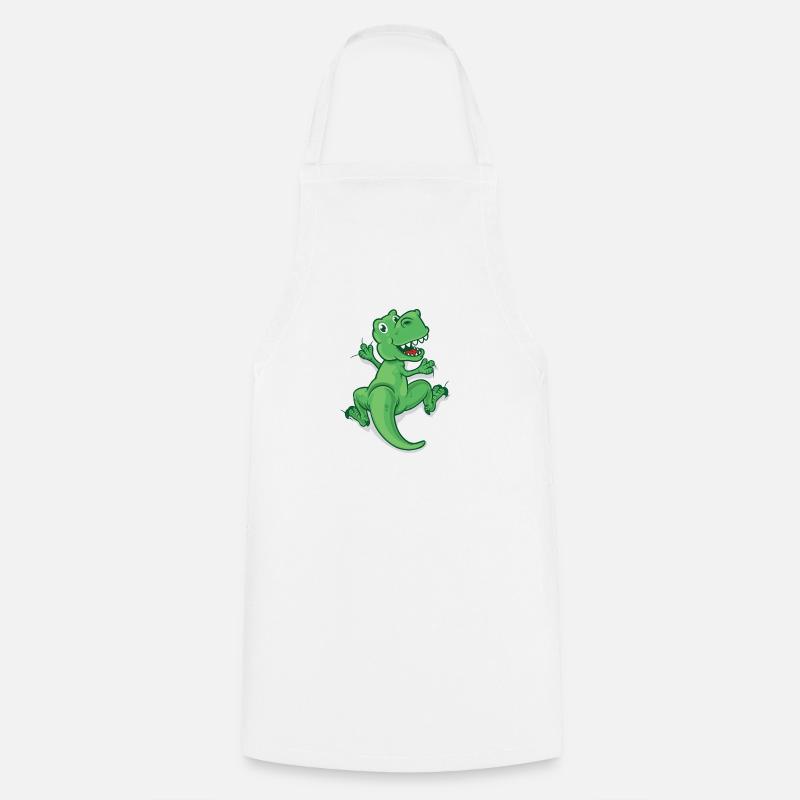 Escalade Dino T-Rex - Tablier de cuisine - blanc