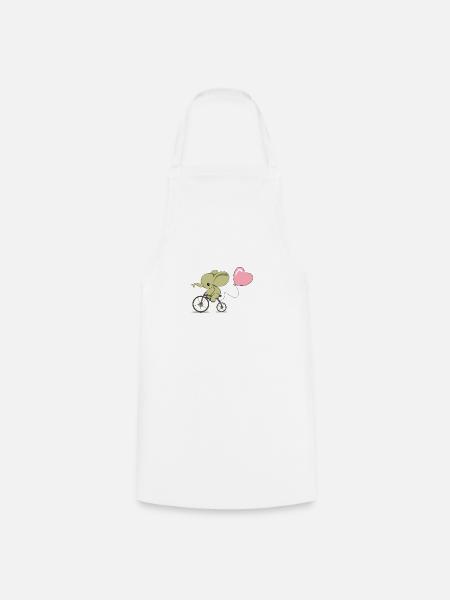 Bicycling elephant - Cooking Apron - white