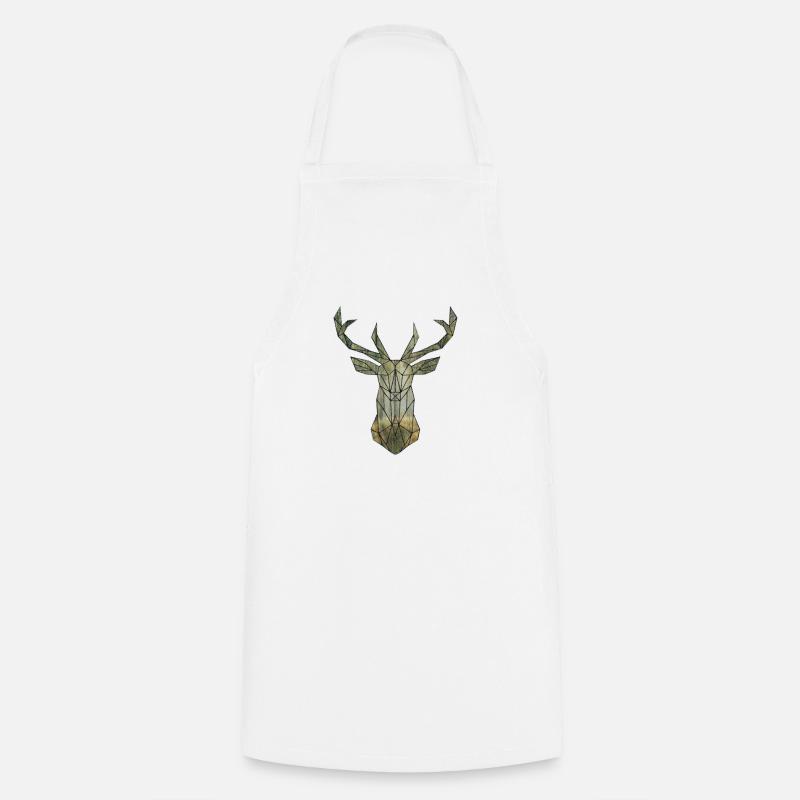 Mosaïque de cerf - Tablier de cuisine - blanc