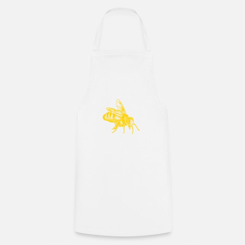 Honey Bee - Cooking Apron - white