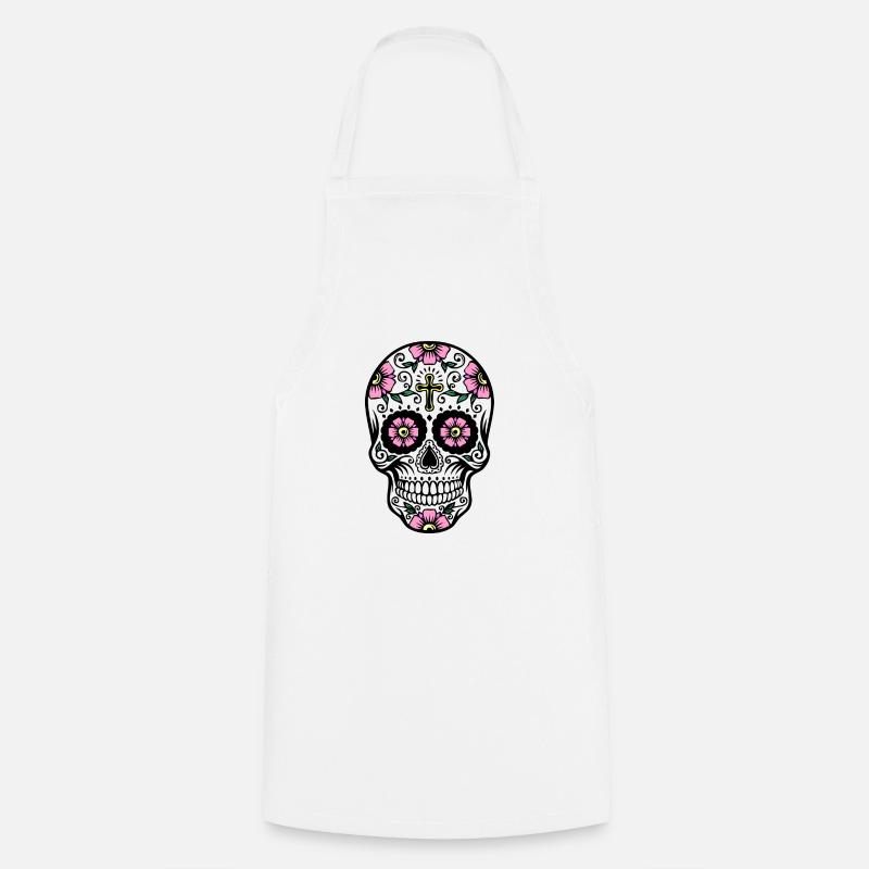 Calavera, Mexiko - Kochschürze - Weiß