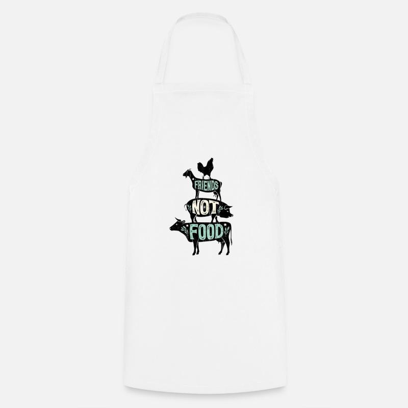 Amis pas nourriture - Tablier de cuisine - blanc