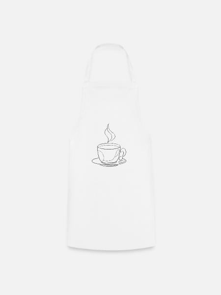 Lineart Coffee - Kochschürze - Weiß