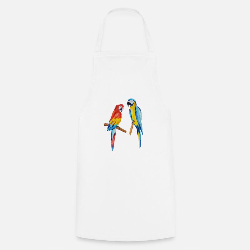 parrots - Cooking Apron - white