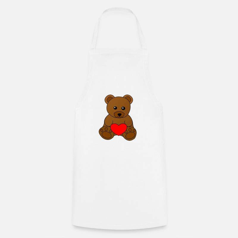 Teddy Saint-Valentin - Tablier de cuisine - blanc