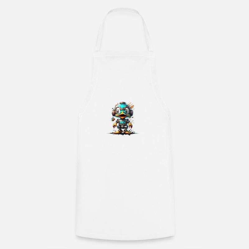 Robot Duck - Cooking Apron - white