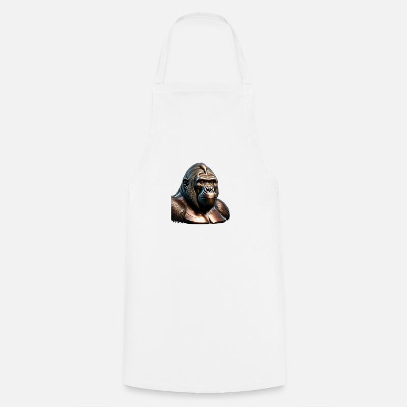 The Bronze Gorilla - Cooking Apron - white