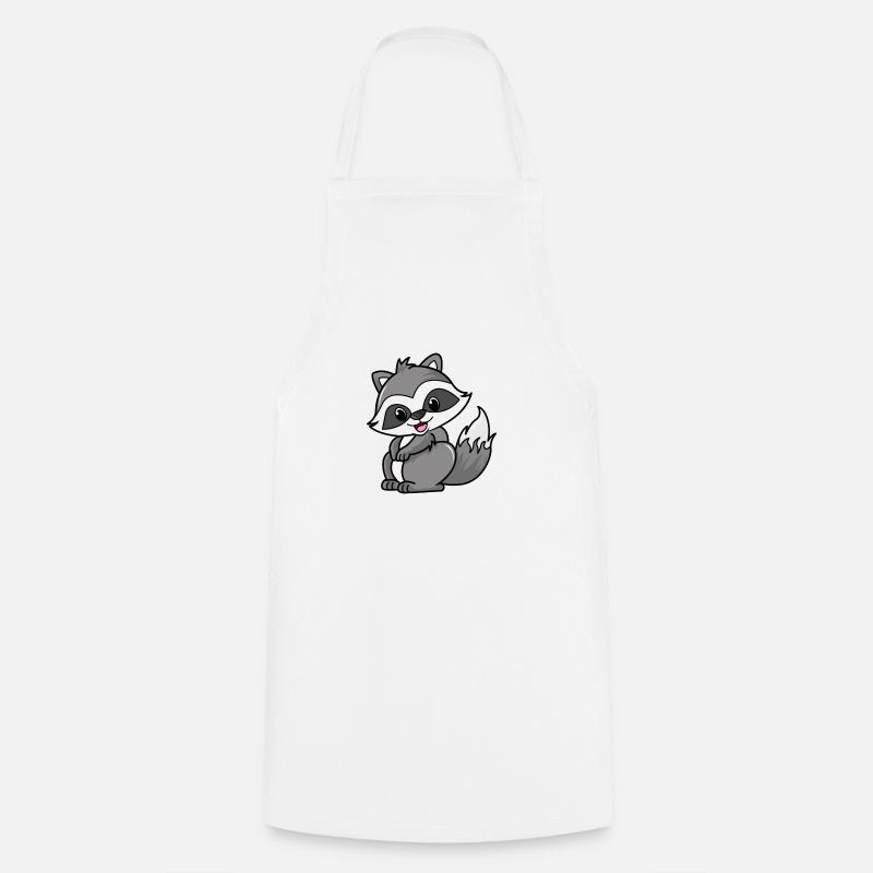 raton laveur - Tablier de cuisine - blanc