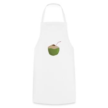 Buvez de la noix de - verte - Tablier de cuisine - blanc - Devant - AI Model Male 185 dark (185cm)