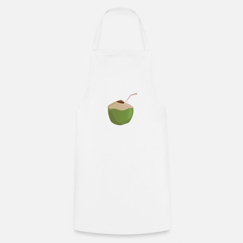 Buvez de la noix de - verte - Tablier de cuisine - blanc