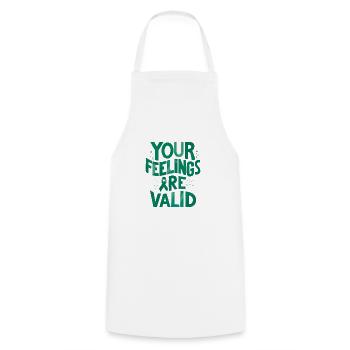 Your feelings are valid mental health matters - Cooking Apron - white - Front - AI Model Male 185 dark (185cm)