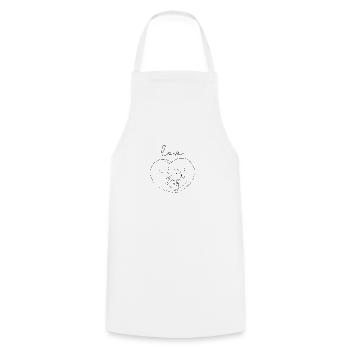Chat coeur amour amour chat amour t-shirt - Tablier de cuisine - blanc - Devant - AI Model Male 185 dark (185cm)
