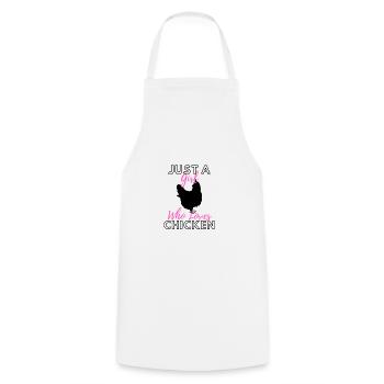 chicken - Cooking Apron - white - Front - AI Model Male 185 dark (185cm)