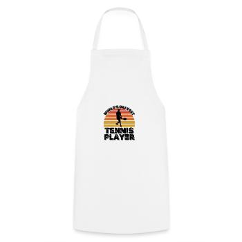 Tennis - Tablier de cuisine - blanc - Devant - AI Model Male 185 dark (185cm)