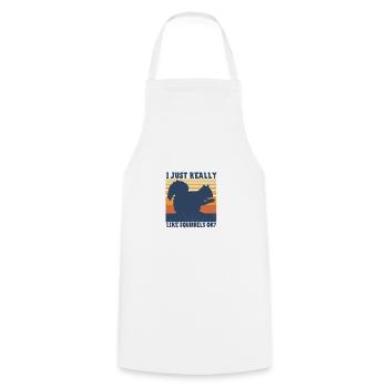 Écureuil - Tablier de cuisine - blanc - Devant - AI Model Male 185 dark (185cm)