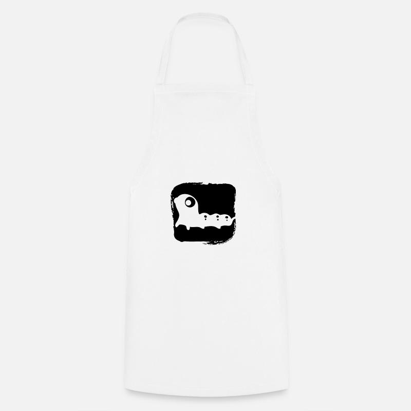 drôle de chenille - conservation de la nature - climat - Tablier de cuisine - blanc