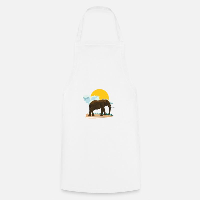 Éléphant ou éléphant? - Tablier de cuisine - blanc