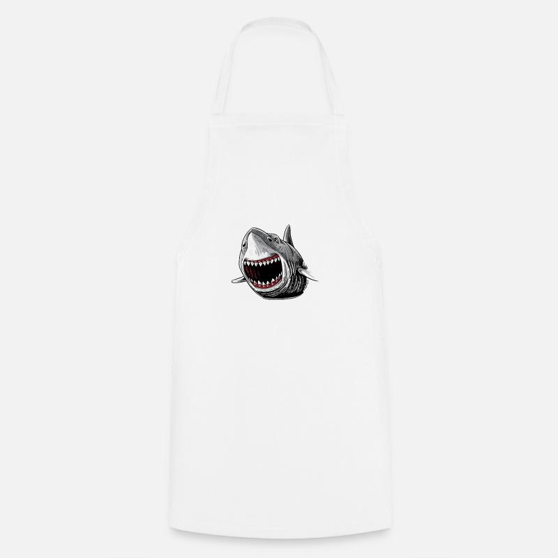 Hai-Angriffs-Hemd Megalodon riesiges Horror-Geschenk - Kochschürze - Weiß