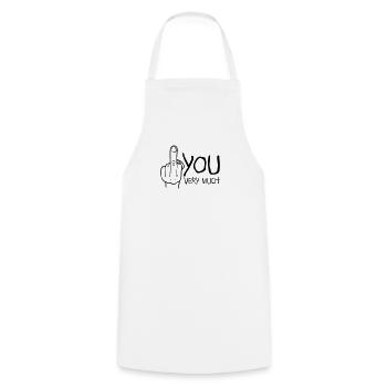 fuck you very much - Kochschürze - Weiß - Vorne - AI Model Male 185 dark (185cm)