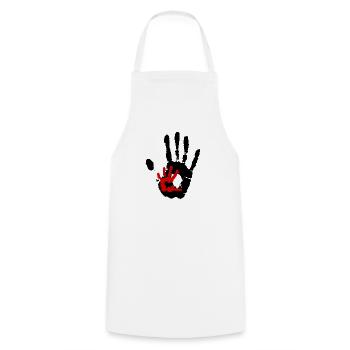 Handabdruck klein und groß - Hände - Hand - Famili - Kochschürze - Weiß - Vorne - AI Model Male 185 dark (185cm)