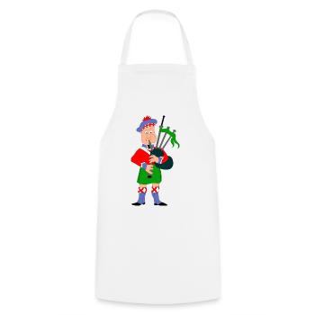 Scotsmen with bagpipes Scotland - Cooking Apron - white - Front - AI Model Male 185 dark (185cm)