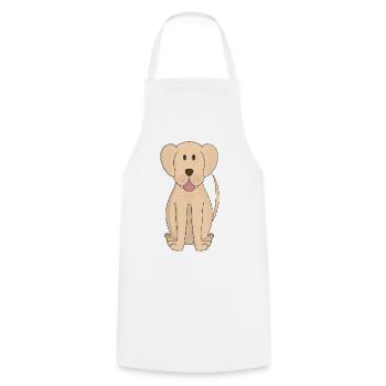 Chien Cartoon Incroyable Labrador Retriever - Tablier de cuisine - blanc - Devant - AI Model Male 185 dark (185cm)